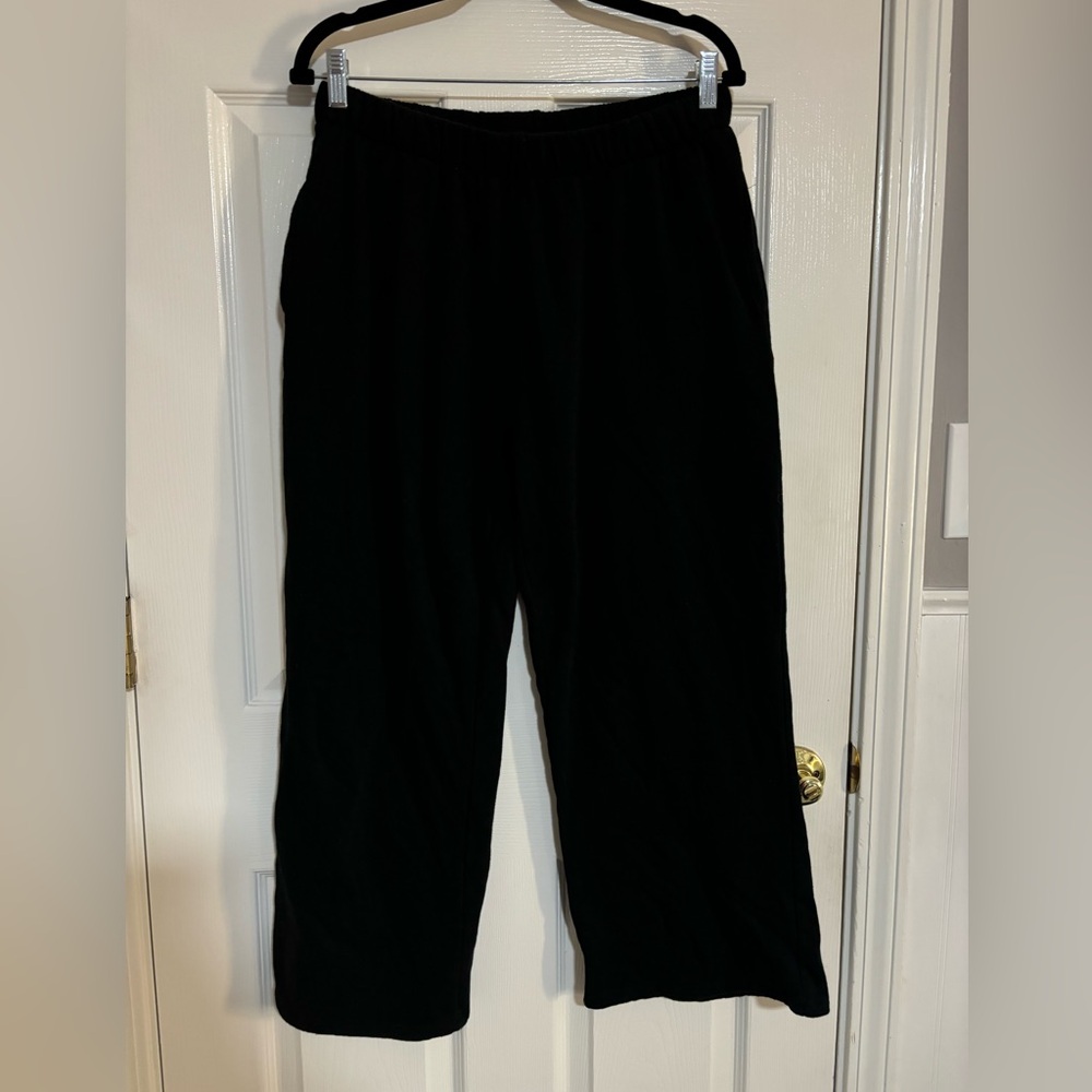 Medium Black Thrifted Wide Leg Sweatpants
